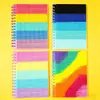 Caderno Espiral de Silicone Caderno com Pincel Fofo para Estudantes Conjunto para Alívio de Estresse Planejador Tipo A Caderno de Papelaria de Silicone para Escritório