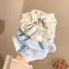 Elástico de Cabelo/Faixa de Cabeça Azul Francês com Laço para Mulheres 2025 Novo Estilo Elástico de Cabelo Faixa de Cabeça de Alta Elasticidade Elástico de Borracha