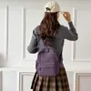 Mochila Versátil de Moda para Mujer 2026 Mochila Casual Simple de Doble Hombro Bolsa de Tela de Nylon Repelente al Agua