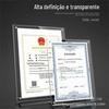 Fábrica direta acrílico moldura da foto A4 transparente cristal tabela cartão cartão autorização licença comercial unha publicidade