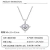 Collar dinámico S925 de plata de ley con moissanita de corazón y alas para mujer, alas de ángel con un colgante de corazón palpitante, cadena para la clavícula