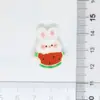 Desenho Animado Fruta Brilhante Animal Gato Coelho Porco Cachorrinho Grampo Elástico Pegador DIY Cola de Creme Acessórios de Resina