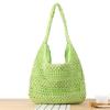 Dropshipping Bolsa Tecida Vazada de Grande Capacidade, Bolsa de Ombro Moderna Simples e Versátil, Bolsa de Viagem para Férias na Praia para Mulheres