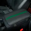 Almofada de Apoio de Braço para Carro Couro Clássico Preto Resistente ao Desgaste Comércio Exterior Transfronteiriço Almofada Antiderrapante para Uso no Interior do Carro Almofada de Apoio de Braço em Couro