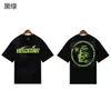 Marca Tendência High Street Europeia e Americana Hell Star Vintage Lavado Velho Casual Solto Manga Curta Moletom com Capuz Calças Terno