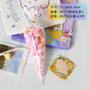 Saco de Embalagem para Material da Comic Con, Saco Selante Auto Adesivo de Doces Laser Arco-Íris, Saco Transparente para Joias, Saco para Armazenamento de Pins