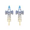 Pendientes de Cobre con Borla de Diamantes Completos con Degradado de Personalidad Europea y Americana para Mujer Amazon Explosiones Pendientes de Pedrería Joyería para la Oreja pendientes