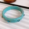 Pulseira Aberta Estilo Vintage Banhada a Ouro Genuíno Madrepérola Moda Retrô Versátil Pulseira Simples Elegante para o Dia a Dia Joias Femininas