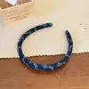 Presilha de Cabelo Vintage Azul Marinho Faixa de Cabeça para Mulheres com Topete Alto, Faixa de Cabeça Versátil para Sair, Versão Larga para Lavar o Rosto, Presilha Pacote de Cabelo