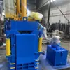 Pequeña Máquina Compactadora Vertical de Metal para Latas, Cable de Cobre, Virutas de Hierro y Virutas de Aluminio, Máquina Compactadora Totalmente Automática que Ahorra Espacio