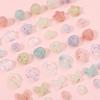 Acrílico cor mista flor de cerejeira pequeno ponto quebrado estrela de cinco pontas contas redondas pulseira colar DIY feito à mão joias com contas