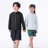 Ropa protectora solar personalizada explosiones de verano 2022 abrigo infantil casual monocromático con capucha ropa protectora solar en stock venta al por mayor