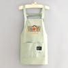 Delantal impermeable de dibujos animados para el hogar, cocina, ropa de trabajo a prueba de aceite, cintura para mujer, estampado acuático para catering y adultos.