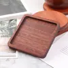 Posavasos Creativo de Madera Maciza Grabado de Logo Bandeja de Té Personalizada de Madera Soporte para Tazas Esterilla de Té Posavasos de Madera para Té Almohadilla Térmica Japonesa
