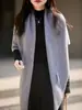 Chal grande 100% lana australiana pura para mujer, suave y cálido para otoño e invierno, se puede usar como capa, tiene un tacto de alta gama, bufanda de doble uso, capa tejida