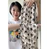 Seleccionados Cuidadosamente 2026 Nuevos Pantalones Florales Casuales de Hielo para Mujer, Holgados, con Cordón, de Cintura Alta, Pierna Recta, Talla Grande, Estilo Mom