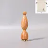 Masajeador de Cuerno de Sándalo Verde Flor de Loto para Puntos de Acupuntura Ocular, Masaje Facial Especial para Despejar Meridianos, Palo Morado de Sándalo para Estirar Tendones