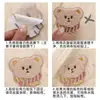 Patche de tecido com bordado de urso de desenho animado para roupas infantis, autoadesivo, reparo sem costura para furos em jaquetas acolchoadas, conserto sem marcas