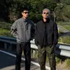 Chaqueta de Vuelo Estilo Americano con Cuello Alto para Hombre, Marca de Tendencia Otoñal, Elegante Chaqueta de Trabajo de Alta Gama, Estilo Chico Duro, Chaqueta Corta de Caballería