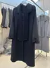 Casaco de Lã Feminino 2026 com Gola Blazer, Lã Dupla Face, Quente para Outono e Inverno, Novo Casaco de Lã