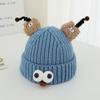 Gorro de Lana de Invierno para Niños Estiloso Divertido Ojos Grandes Tentáculo Gorro Cálido para Bebé Niño y Niña Gorro Tejido Exportación