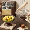 Prato de Frutas para Uso Doméstico na Sala de Estar, Mesa de Centro, para Maçãs, Peras, Lanches, Castanhas, Frutas Secas, Alto Valor Estético, Cesta de Frutas de Pé Alto com Abertura Larga para Drenagem de Água