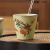 Taza de Té Esmaltada de Horno Ru, Taza de Degustación de Té, Taza Maestra de Fractura Abierta, Taza de Invitado, Taza Personal, Regalo Conmemorativo de Cerámica