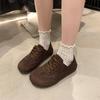 Zapatos Birkenstock Retro para Mujer Otoño e Invierno 2025 Nuevos Planos de Moda Versátiles Casuales Zapatos de Entrenamiento Alemanes con Cordones Suela Suave Zapatos Individuales