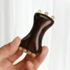 Mini Peine Masajeador de Botella con Cuentas Doradas y Cuernos de Ébano para Mujeres, Peine Pequeño Portátil Personalizable