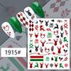 Nuevos Stickers Navideños para Uñas al Mayoreo Copo de Nieve 3D Alce Papá Noel Belleza Calcomanía Decoración de Uñas