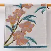 Nova Toalha Quadrada de Gaze de Algodão Puro Floral 34*40 Macia e Absorvente Pequena Toalha de Rosto com Corda para Pendurar Toalha de Rosto para Bebê