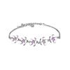 Pulsera de Flor de Cerezo Pulsera Simple Estudiante Estilo Japonés y Coreano Distintiva Joyería de Mano de Diamante Pulsera de Flor Rosa Fresca para Mujer