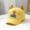Nova Touca de Baseball Infantil Coreana Fofa Desenho Animado Carro Veado de Longa Resistência Primavera e Verão Chapéu Protetor Solar para Bebê