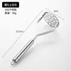 Amassador de Batatas de Aço Inoxidável Triturador Manual para Cozinha Doméstica, Prensador de Batatas com Furo Redondo Ondulado e Furo Quadrado