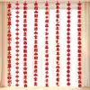 Cortinas de Decoração de Ano Novo 2027 com Pingentes de Caractere da Sorte, Decoração de Quarto para o Festival da Primavera, Guirlanda para Sala de Estar do Ano do Bode, Cortina de Porta, Enfeites para Pendurar na Varanda