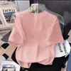 Camiseta de Verano Holgada de Color Sólido con Mangas Cortas y Cuello Redondo Elegante para Niños Pequeños