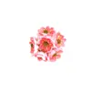 Accesorios para tocado de corona, tela de terciopelo estilo europeo con margaritas pequeñas artificiales, ramo de flores de seda, caja de dulces con alambre, flores artificiales
