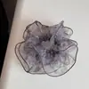 Goma Elástica Grande Floral de Gasa Francesa para Mujer, Diadema de Alta Gama, Accesorio para el Cabello Moderno y Elegante, Cuerda para el Cabello, Flor para el Cabello