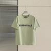 Camiseta de Manga Corta para Hombre de Algodón Puro Estilo Americano de Calle de Alta Costura, Holgada, con Estampado de Letras, Línea de Silicona de Niebla, Esenciales de Verano