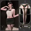 Pijama de encaje Golden Night para mujer, estilo secretaria, ajustado a la cadera, coqueteo, interés sexual, lencería erótica, puro deseo, uniforme de tentación sexy