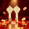 Estilo Étnico Chinês Liga Peixes Signo do Zodíaco Chaveiro Pingente Presente Pingente Acessórios Decorativos de Metal Pendente de Bolsa