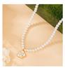 Colar de Pérolas Shijia Camélia Feminino Chanel Estilo Leve Luxo Nicho Design Sense Clavícula Corrente Colar Acessórios Elegantes