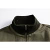 Marca Genérica Marca de Moda Algodón Lavado Empalmado Cuello Alto Chaqueta de Trabajo para Hombre Primavera y Otoño Chaqueta Holgada Wt95311