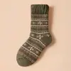 Calcetines Gruesos para Hombre, Nuevos Calcetines de Media Caña para Otoño e Invierno, Engrosados y Forrados de Felpa, Calcetines de Rizo Unisex, Calcetines Largos Cálidos Retro Japoneses