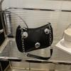 Bolso Mini Portátil Tipo Dumpling de Remaches Estilo Hot Girl Personalizado de Moda Nicho Casual Popular Combinable para Hombro Cruzado para Mujer