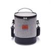 Bolsa de aislamiento redonda, venta al por mayor, lonchera de aluminio, lonchera cilíndrica, lonchera de un solo hombro, impermeable, de gran capacidad, lonchera con arroz