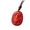 Colgante de Cinabrio, Arena Dorada Púrpura, Colgante Redondo de Éxito Instantáneo, Collar de Pareja del Año Zodiacal, Suministro para Vendedores Ambulantes, Regalo de Joyería