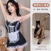 Lingerie Sexy Empregada de Café Uniforme Sexy Tentação Empregada Doméstica Role Play Renda Avental Coelho Remoção