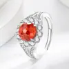 Anillo de girasol con corte de fuegos artificiales de piedras preciosas coloridas, superventas europeo y americano transfronterizo para mujer, joyería electrochapada en oro real, transmisión en vivo y dropshipping