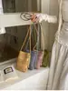 Bolso Cuadrado Pequeño Tejido Hecho a Mano Estilo Francés de Verano, Bolso de Mano Hueco de Nicho, Bolso de Hombro y Cruzado Versátil para Mujer de Vacaciones
